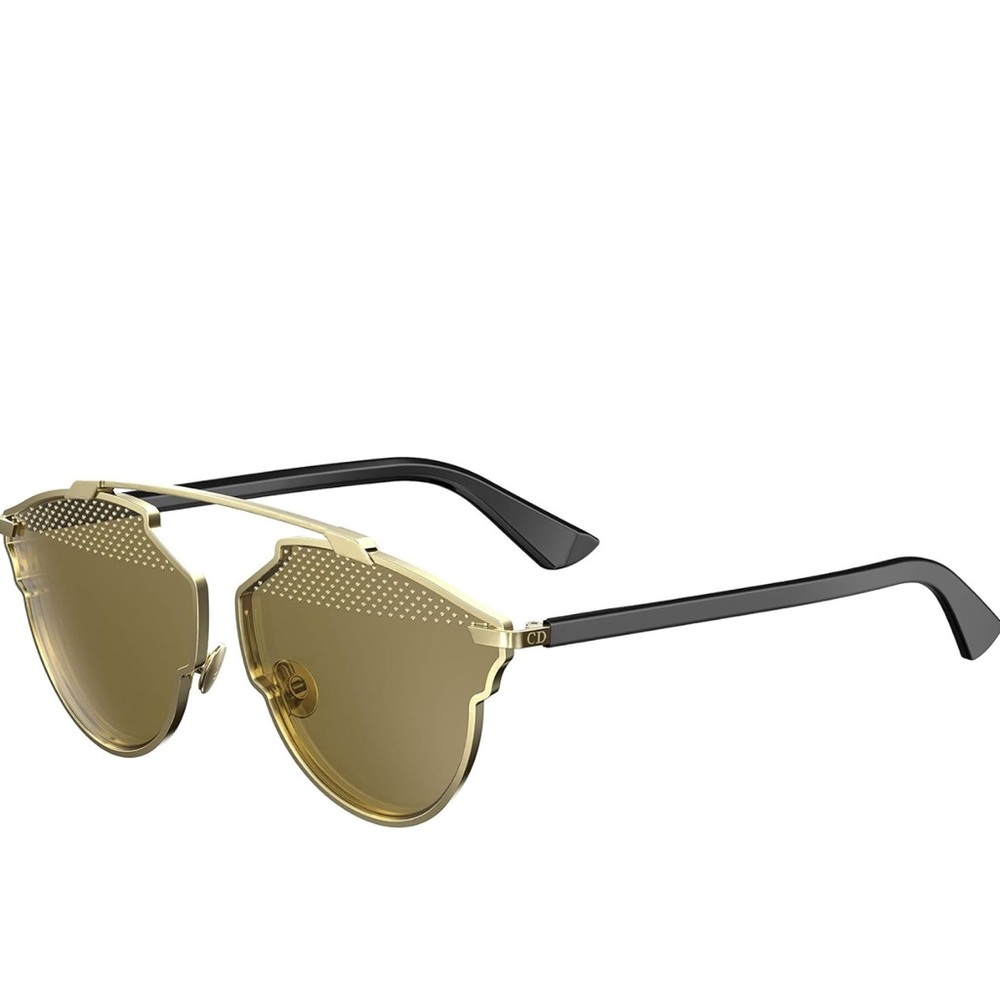 Elegant Gold and Black Dior So Real S Women's Sunglasses